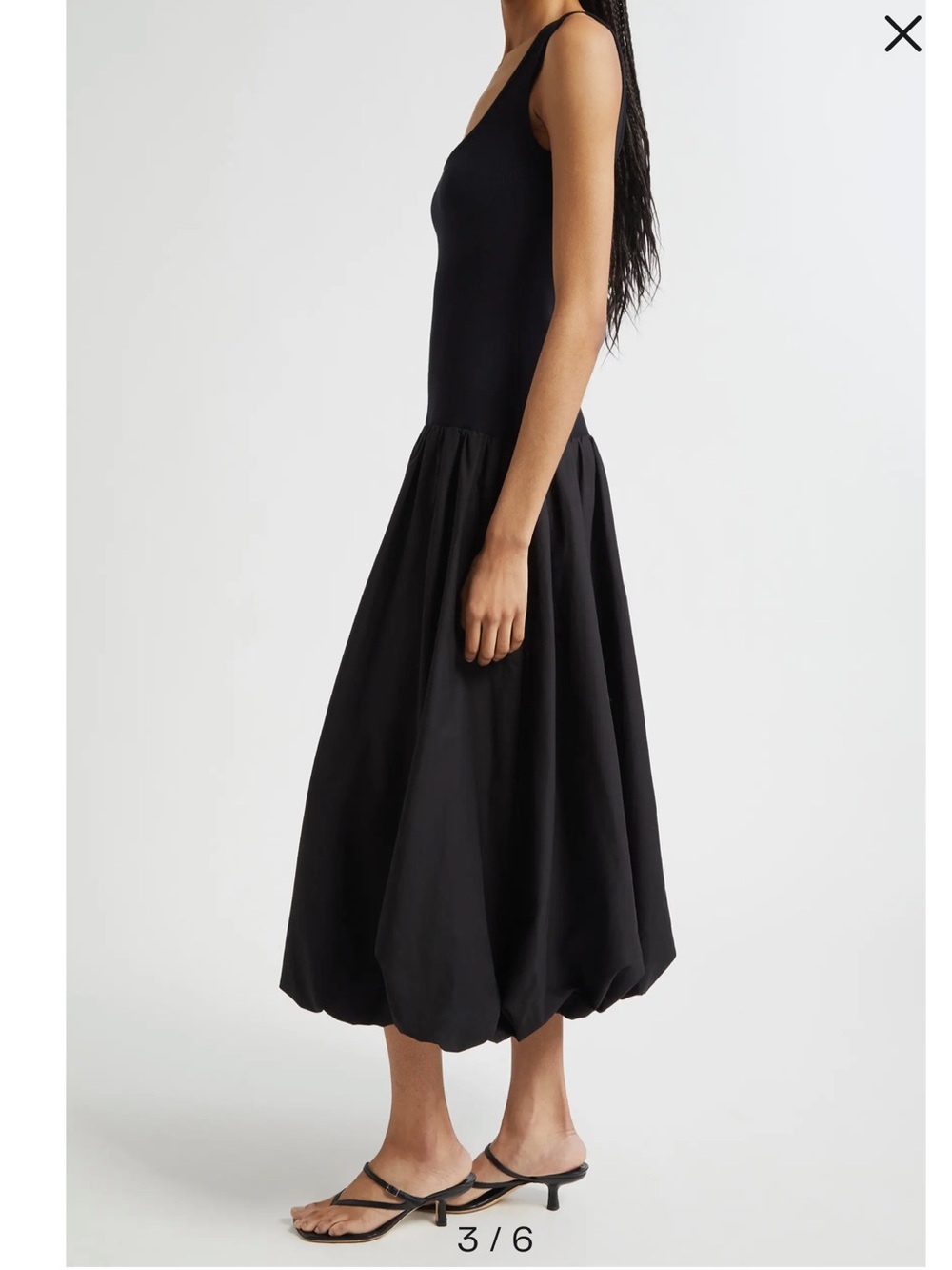 Cinq a Sept Nera Bubble Hem A-Line Dress Small Black - Picture 3 of 6